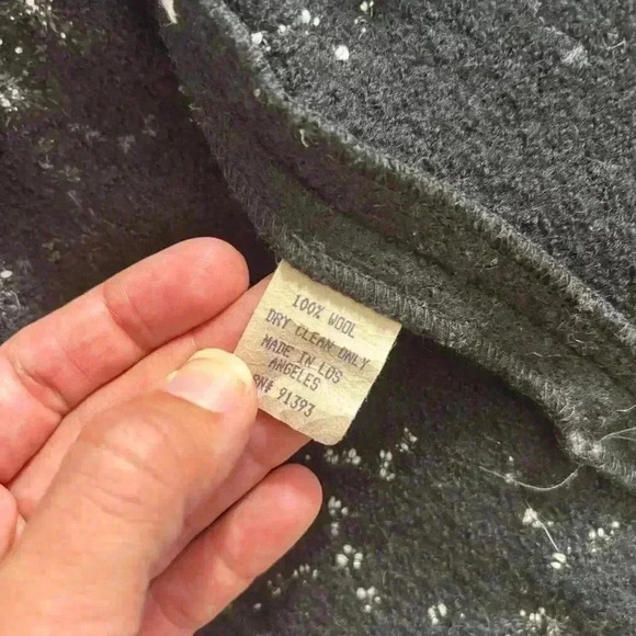 SpiritHouse 100% Wool Made in LA USA Black White Pattern Blazer Size Medium - Picture 8 of 12